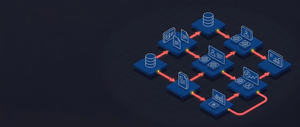 Isometrische Darstellung von Datenflüssen und Systemen